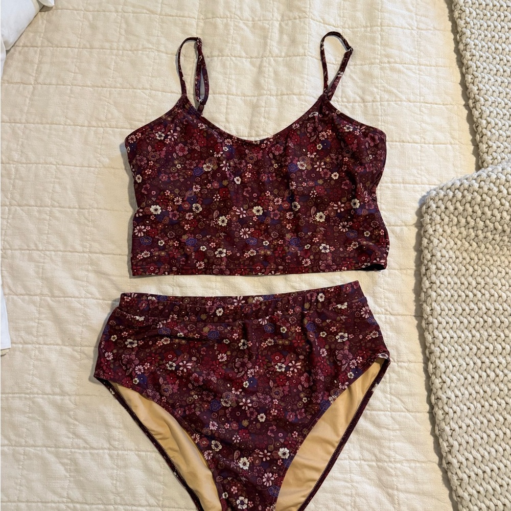 Geode Swimwear charlotte set purple floral